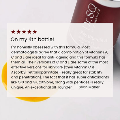 Client's testimonial with the product and texture in the background