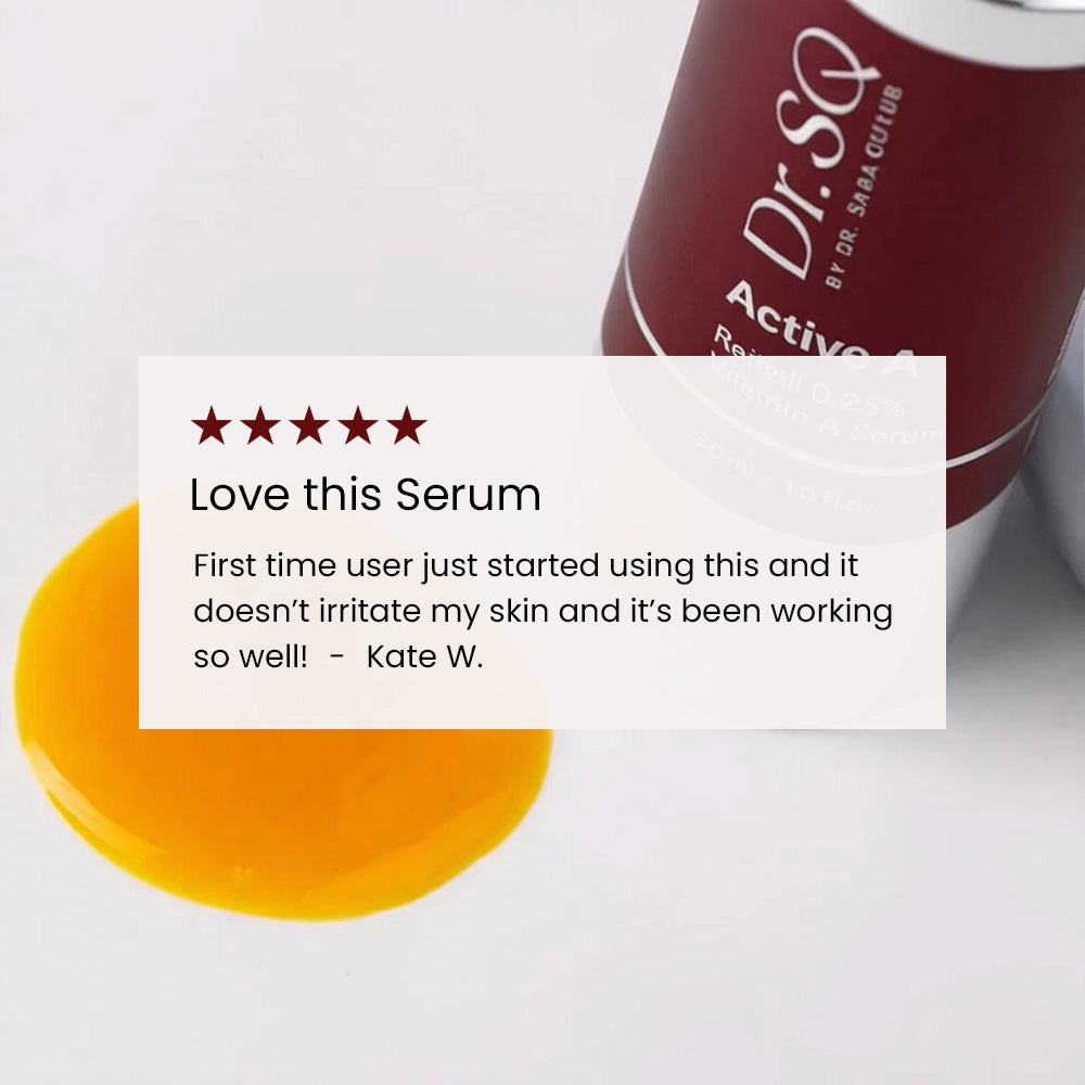 Client's testimonial with the product and texture in the background