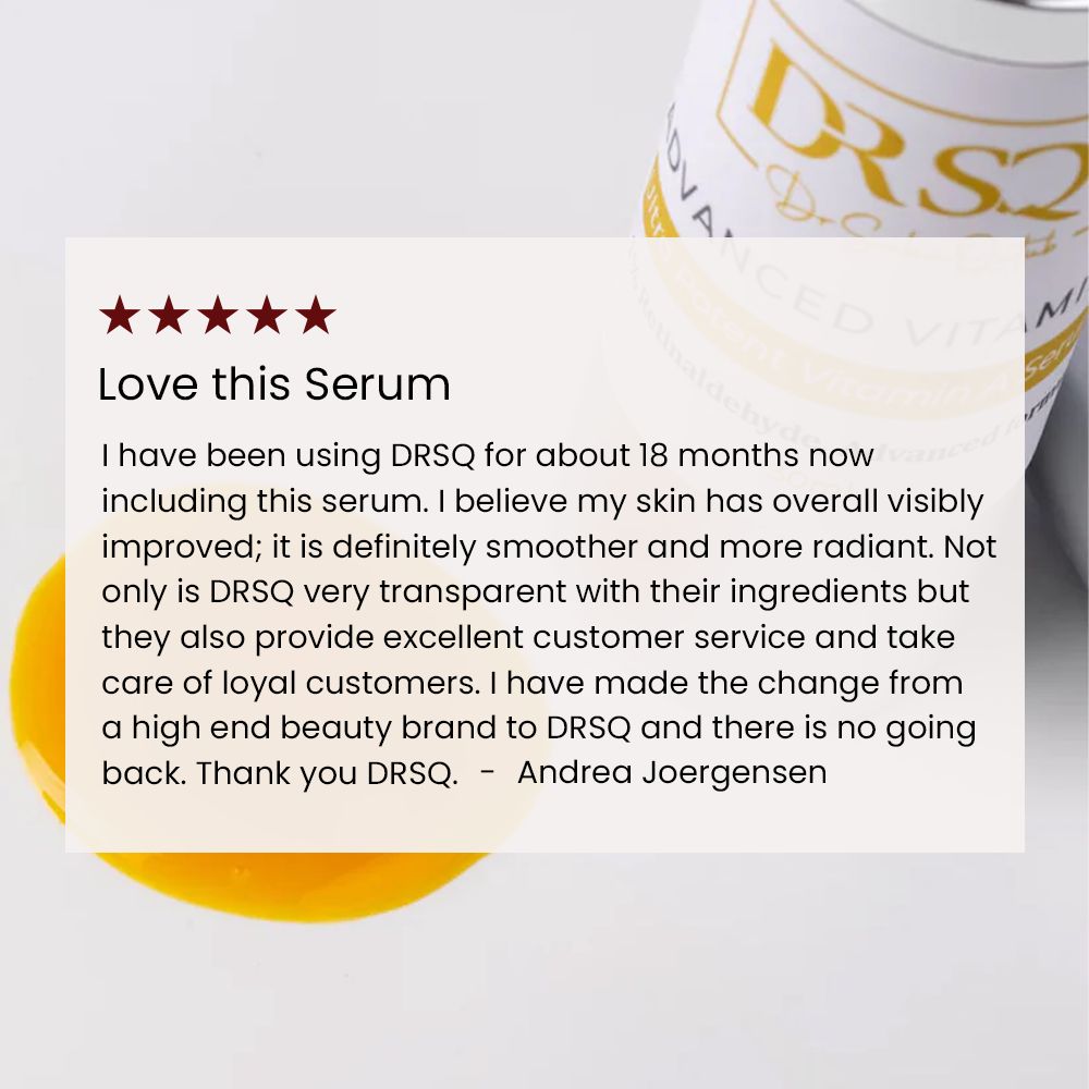 Client's testimonial with the product and texture in the background