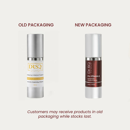 DRSQ Pro Vitamin A Serum – Old vs New Packaging