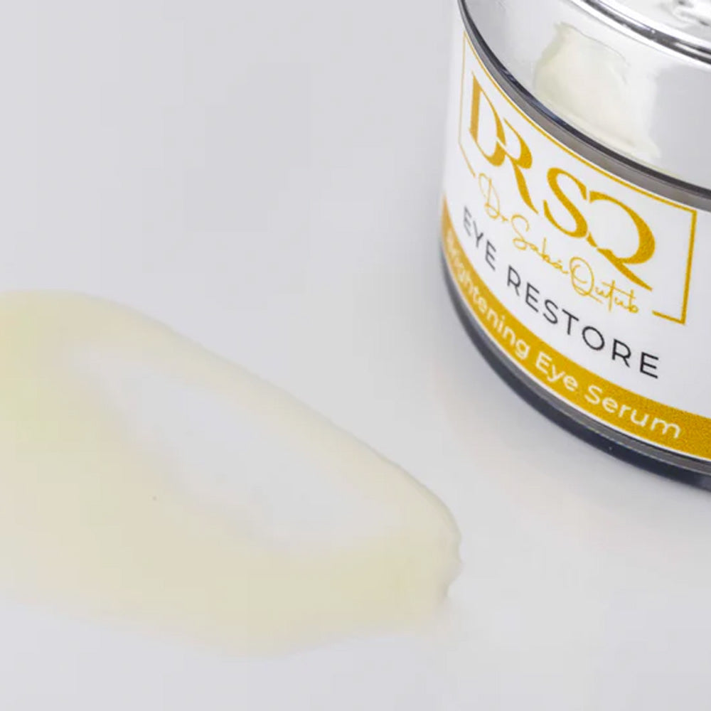 Close up image of Eye Restore eye serum with texture
