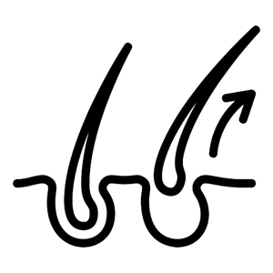 Skin with ingrown hair underneath